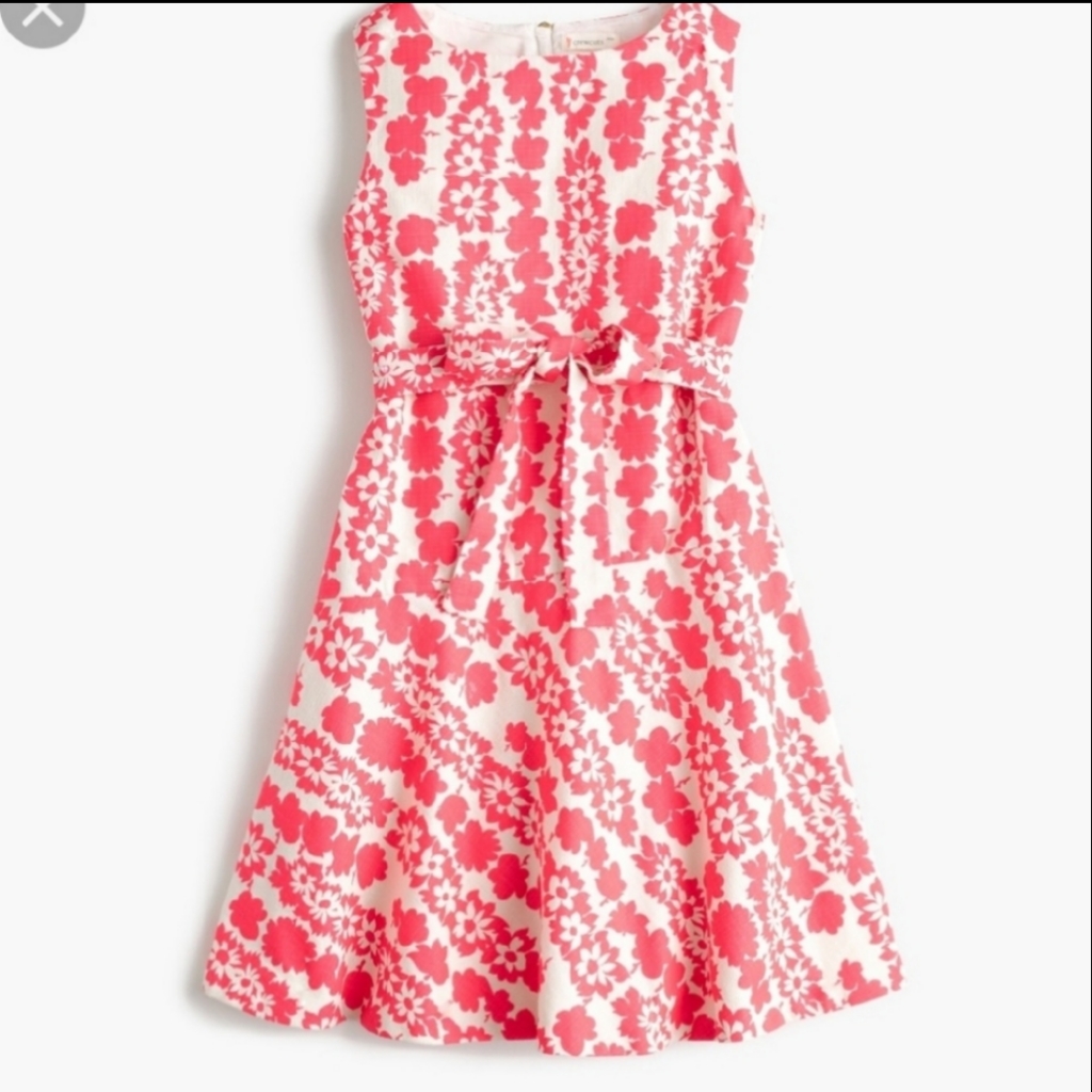 J. Crew Crewcuts Hot Pink Flower Flare Tweed